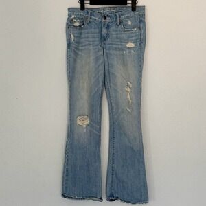 RUEHL 925 Jeans Women's 26x33 Bootcut Light Wash Blue Distressed Denim Pants‎
